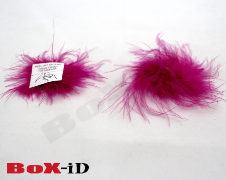 Feder mit Selbkleber +/- 10cm   fuchsia